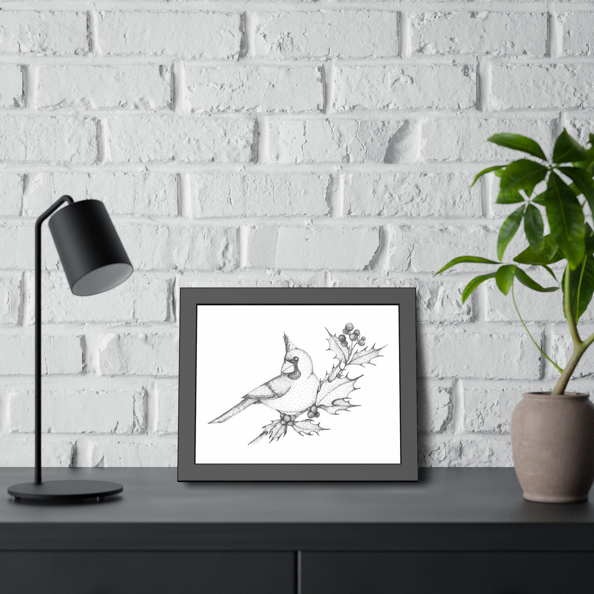 Framed Paper Posters - Cardinal