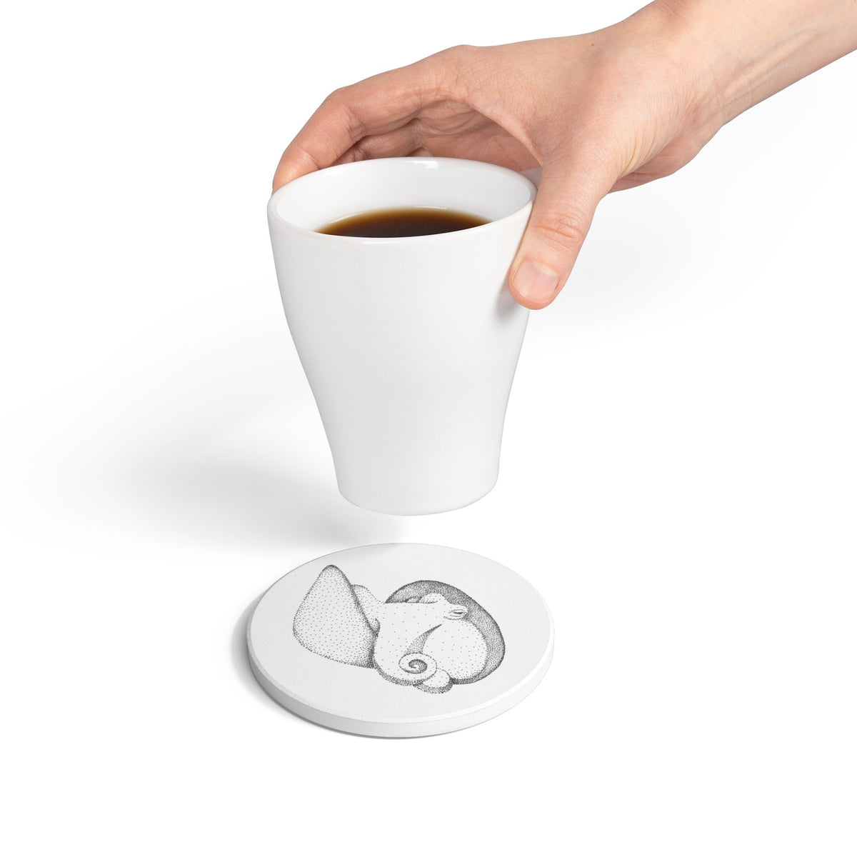 Ceramic Drink Coaster Set - Shelled Octopus