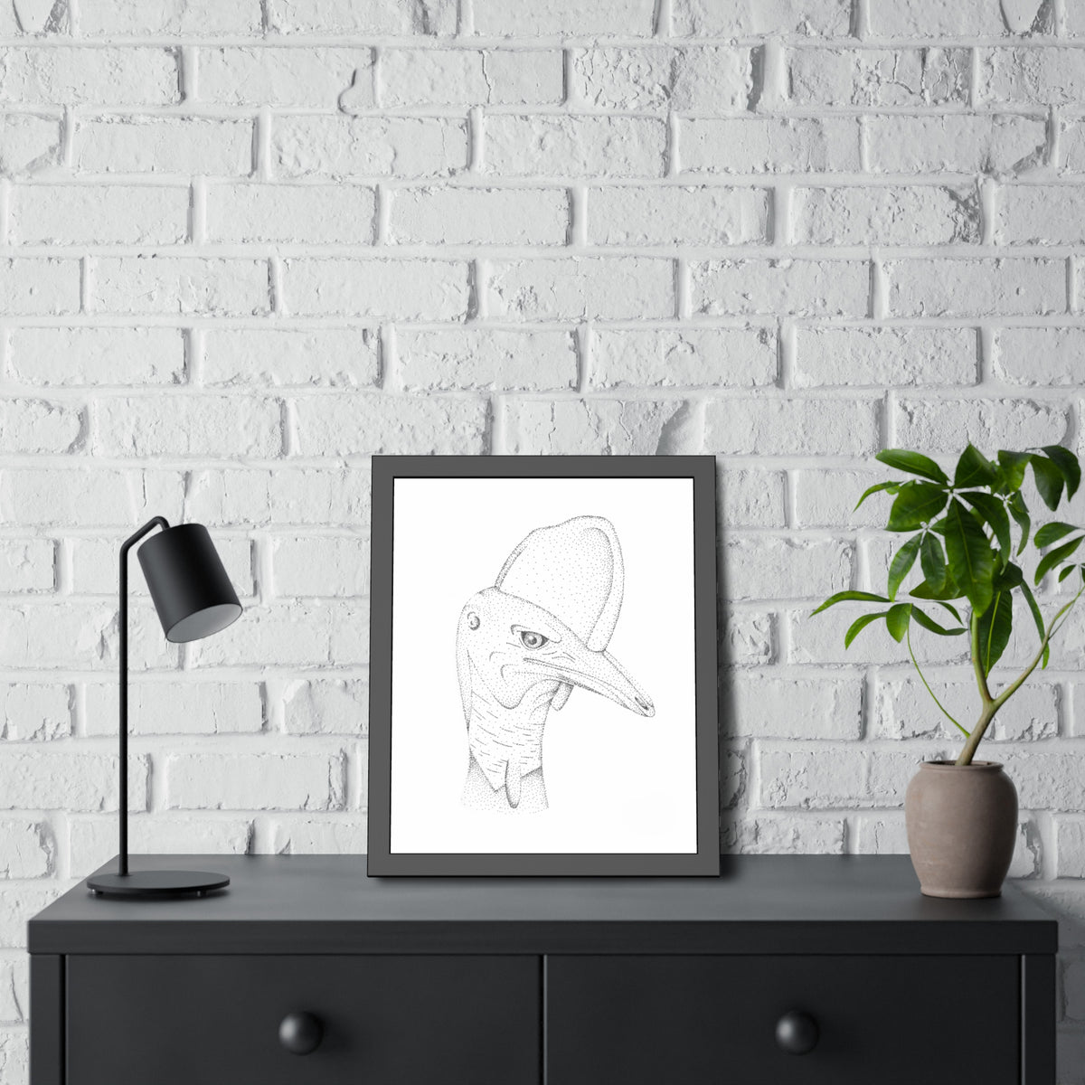 Framed Paper Posters - Cassowary