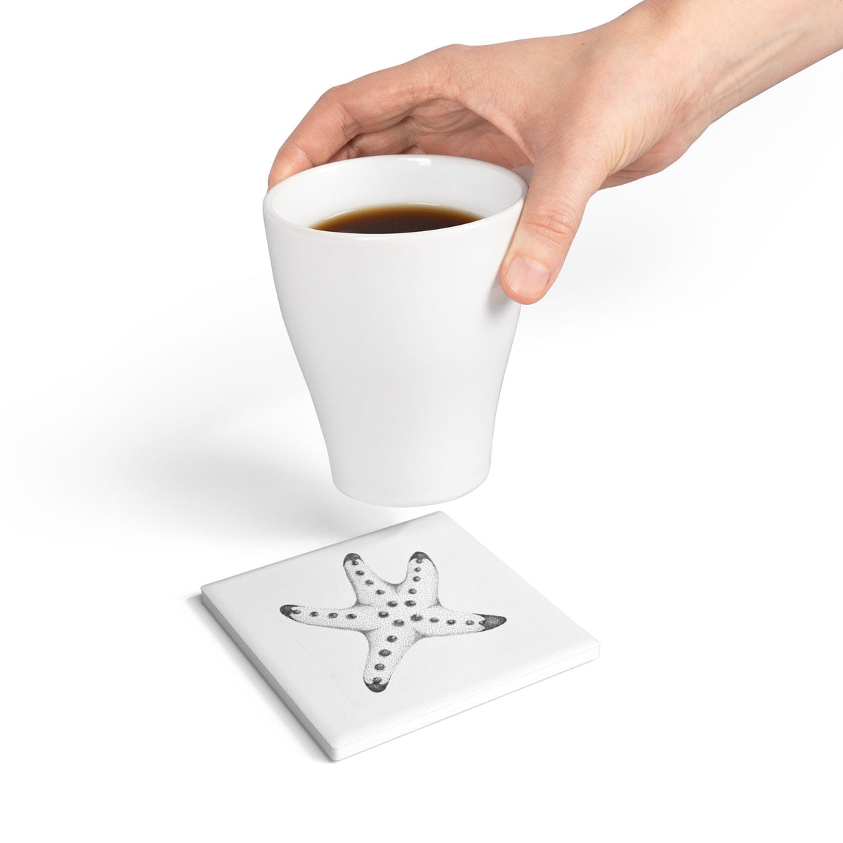 Ceramic Drink Coaster Set — Starfish