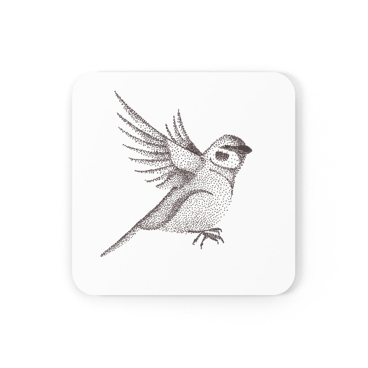 Cork Back Coaster - Sparrow