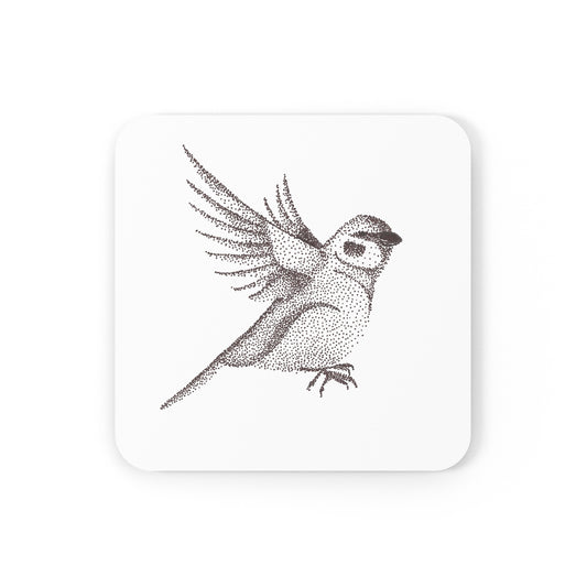 Cork Back Coaster - Sparrow
