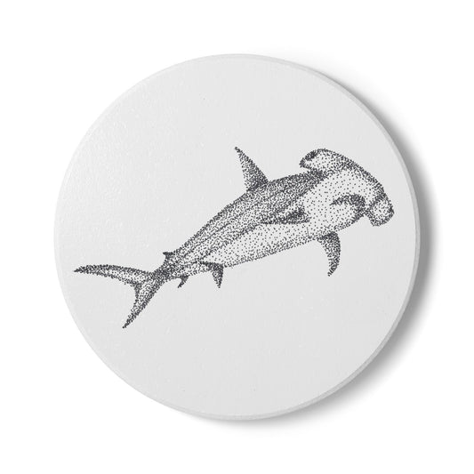 Ceramic Drink Coaster — Hammerhead Shark