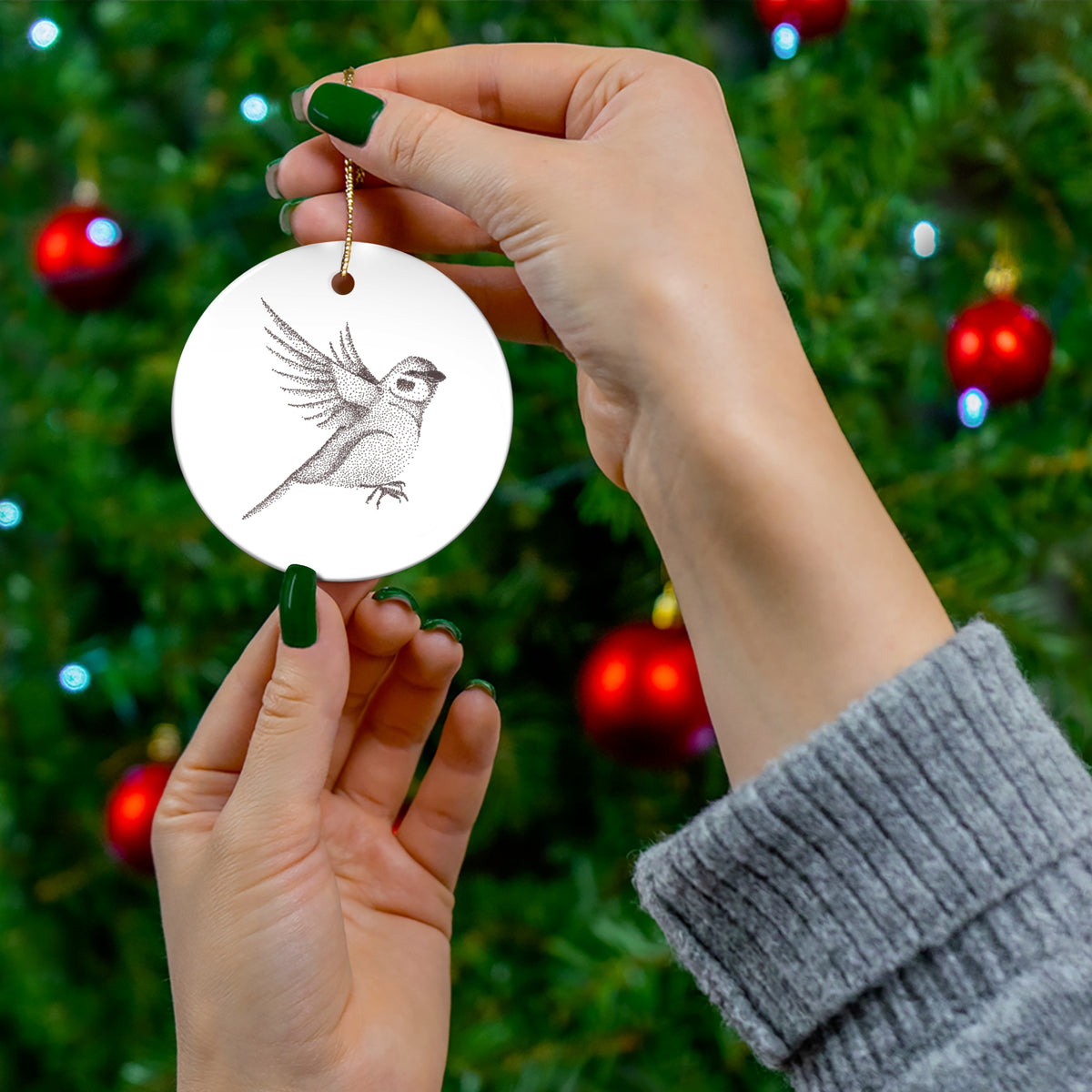 Ceramic Ornament — Sparrow