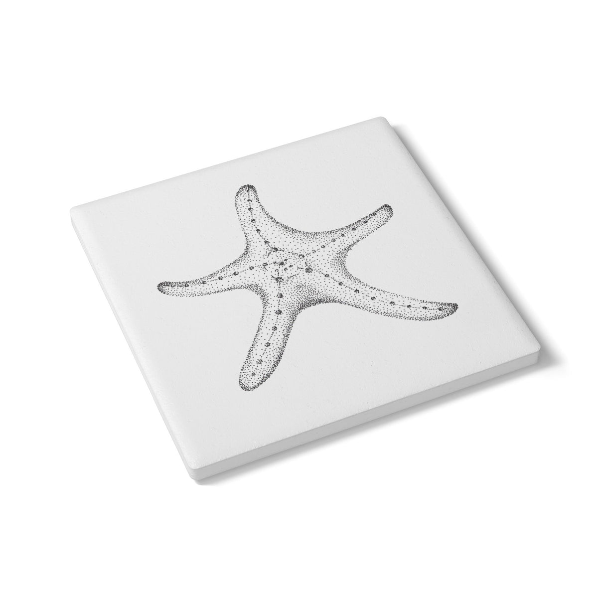 Ceramic Drink Coaster Set — Coastal Beach House Starfish