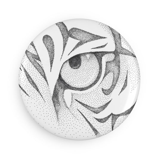 Button Magnet, Round - Tiger Eye