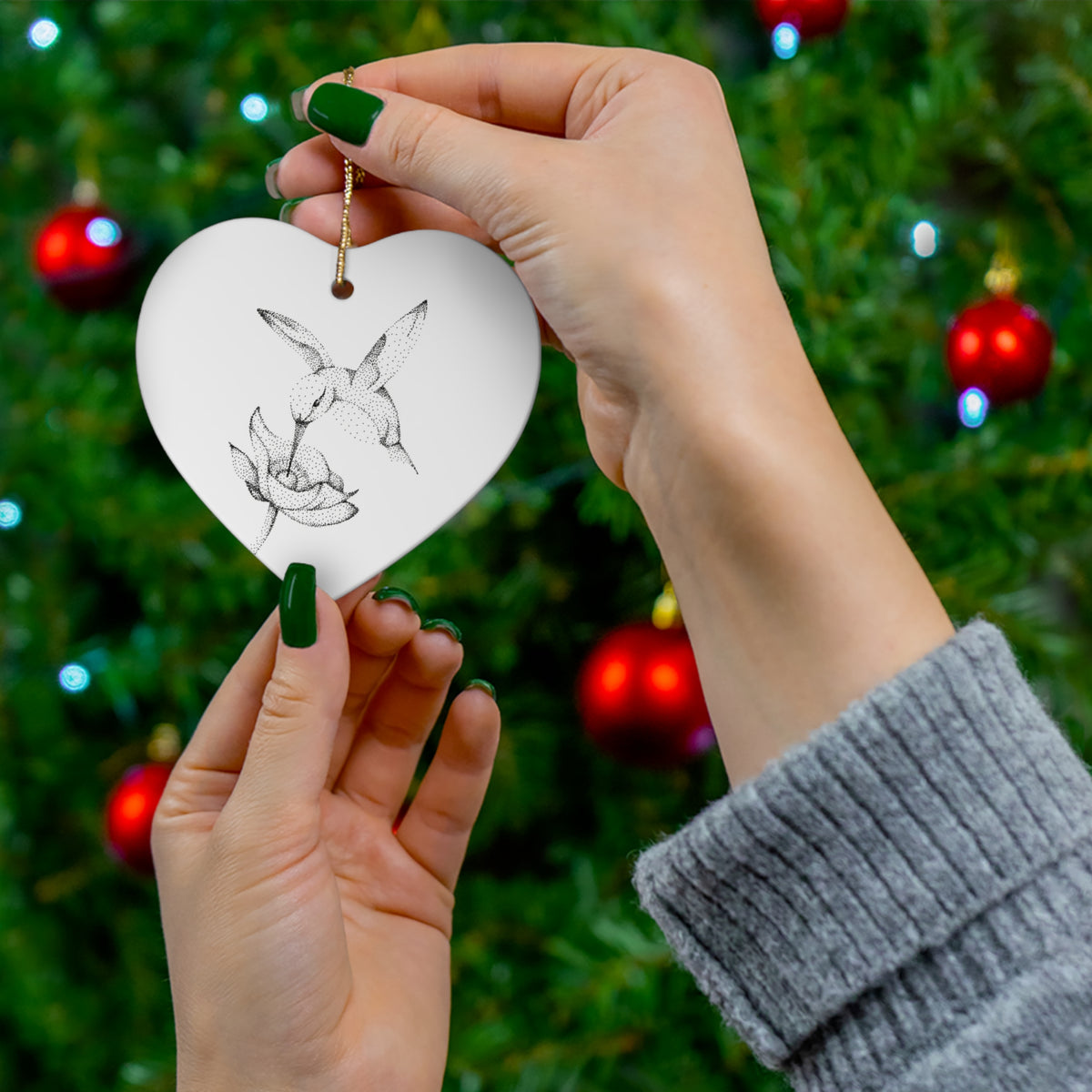 Ceramic Ornament — Hummingbird