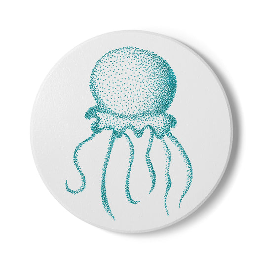 Ceramic Drink Coaster Set – Ocean Jellyfish