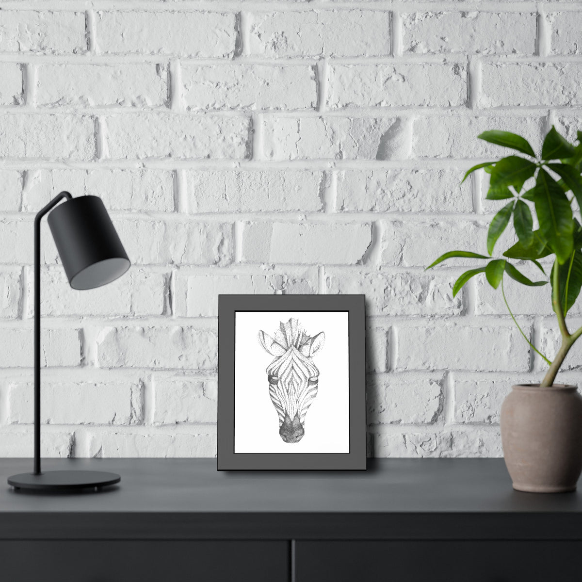 Framed Paper Posters - Zebra