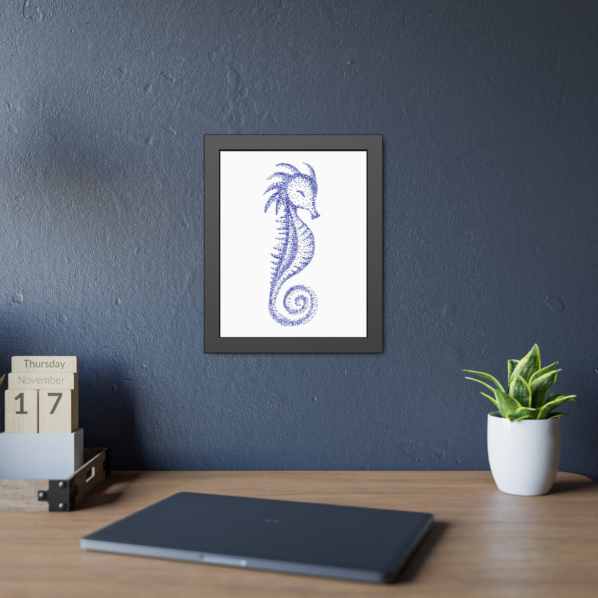Framed Paper Posters - Seahorse