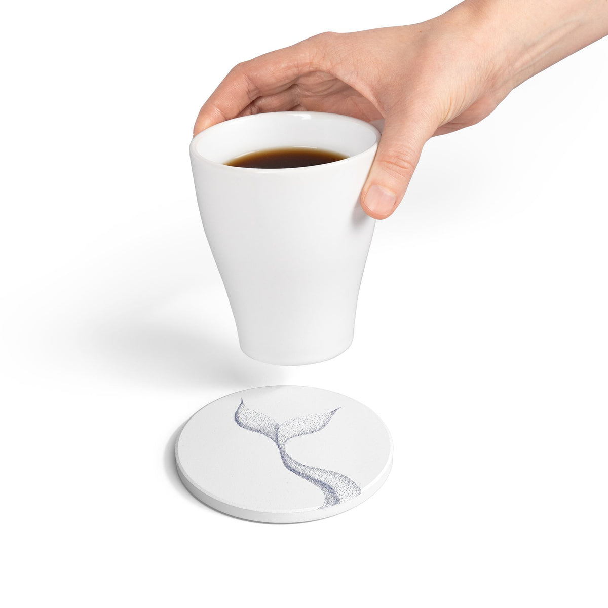 Ceramic Drink Coaster Set – Ocean Tail