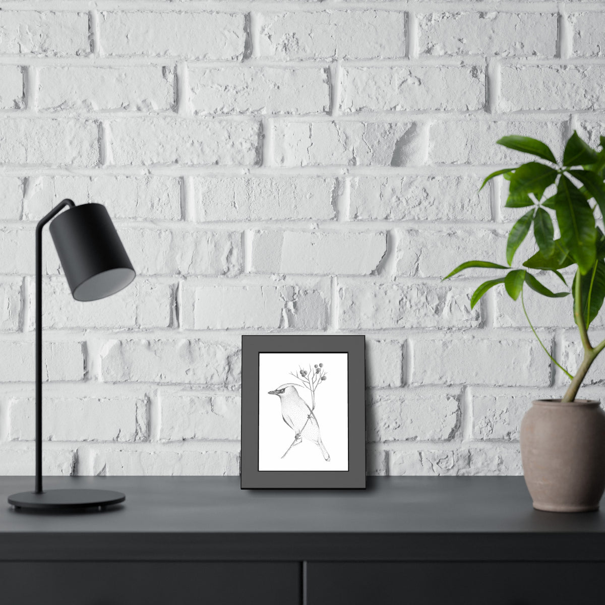 Framed Paper Posters - Waxwing