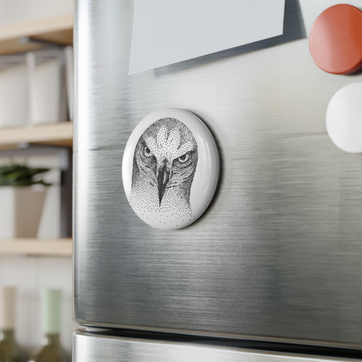 Button Magnet, Round - The Look
