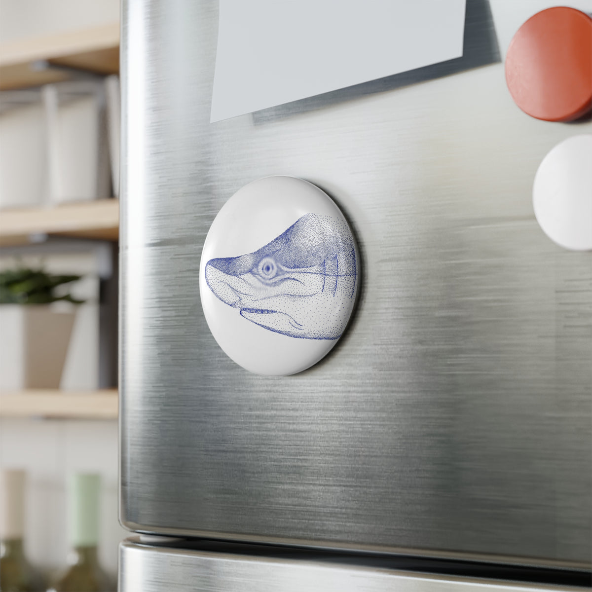 Button Magnet, Round - Sandbar Shark