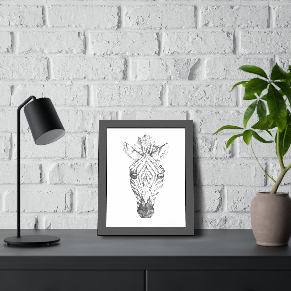 Framed Paper Posters - Zebra