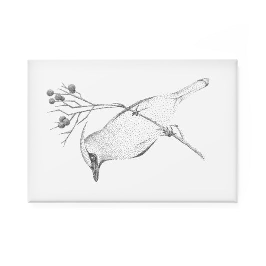 Magnet, Rectangle - Waxwing