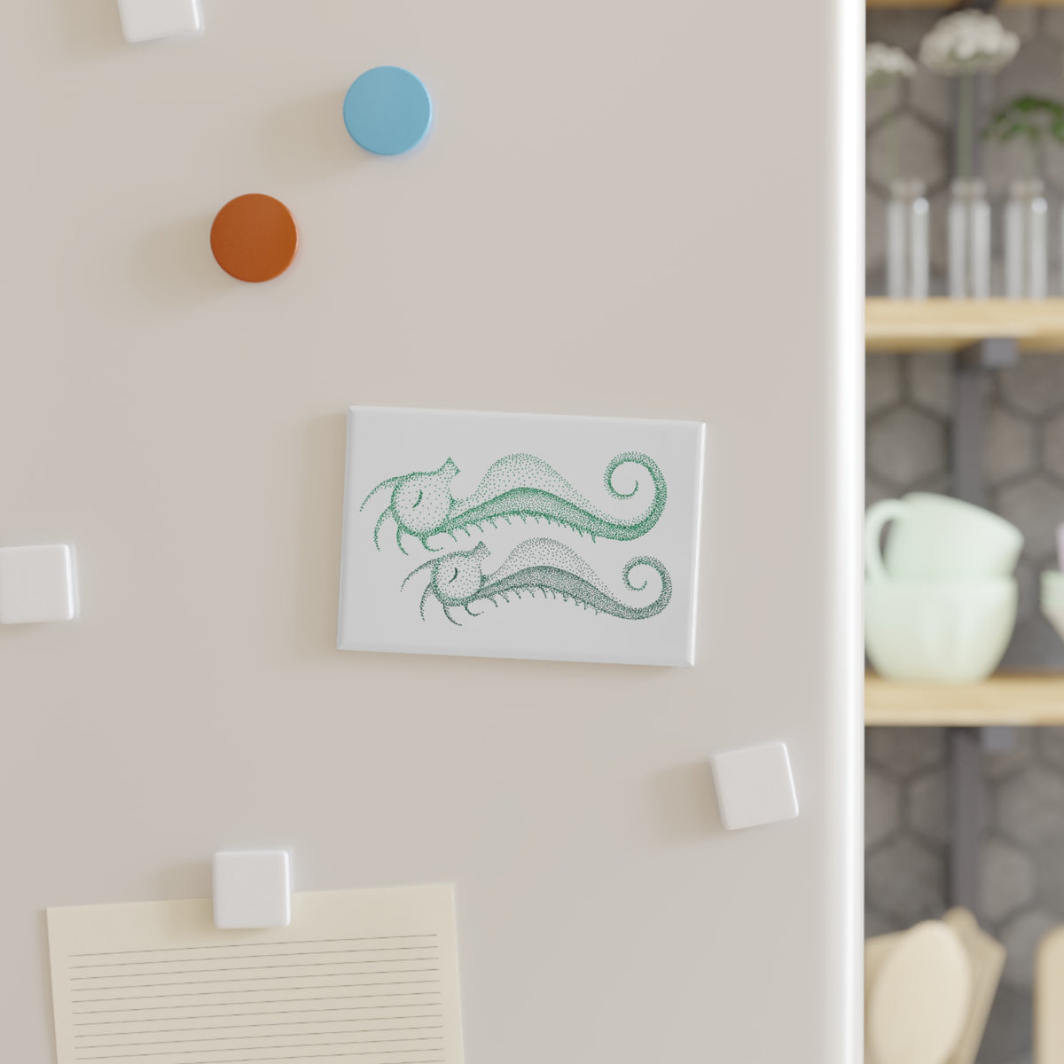 Magnet, Rectangle - Seahorse Pair