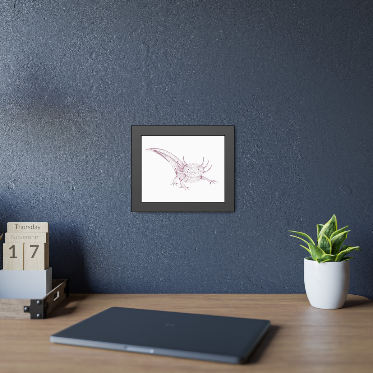 Framed Paper Posters - Axolotl