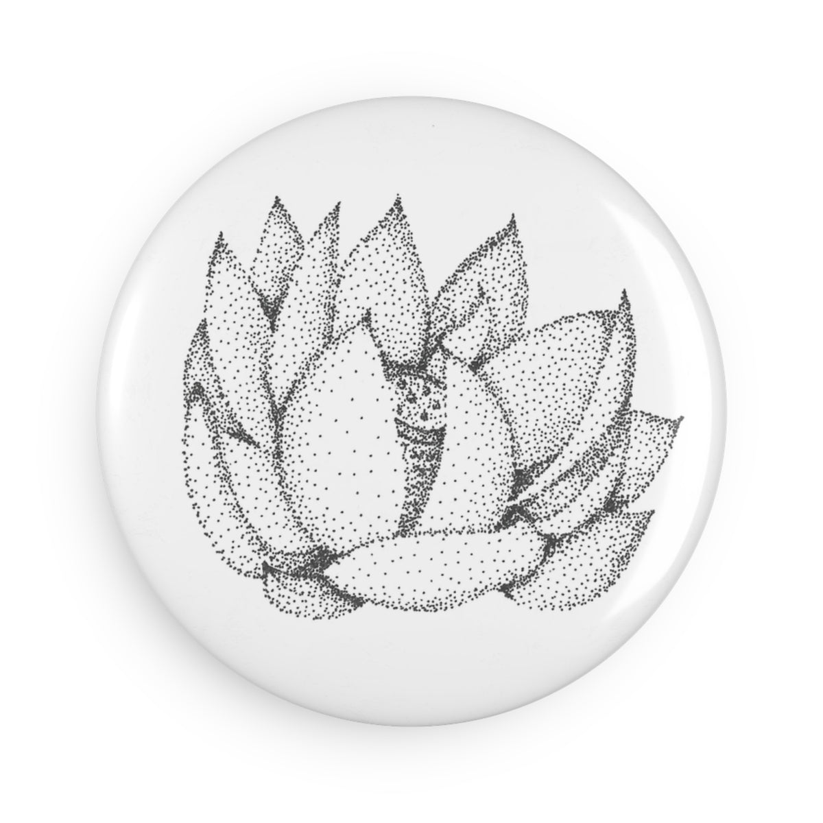 Button Magnet, Round - Lotus
