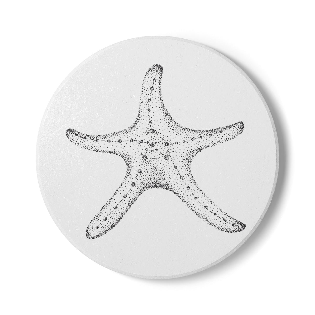 Ceramic Drink Coaster Set — Coastal Beach House Starfish