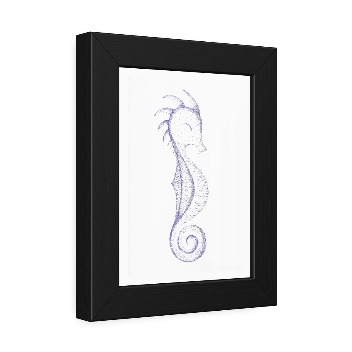 Framed Paper Posters - Seahorse, Purple