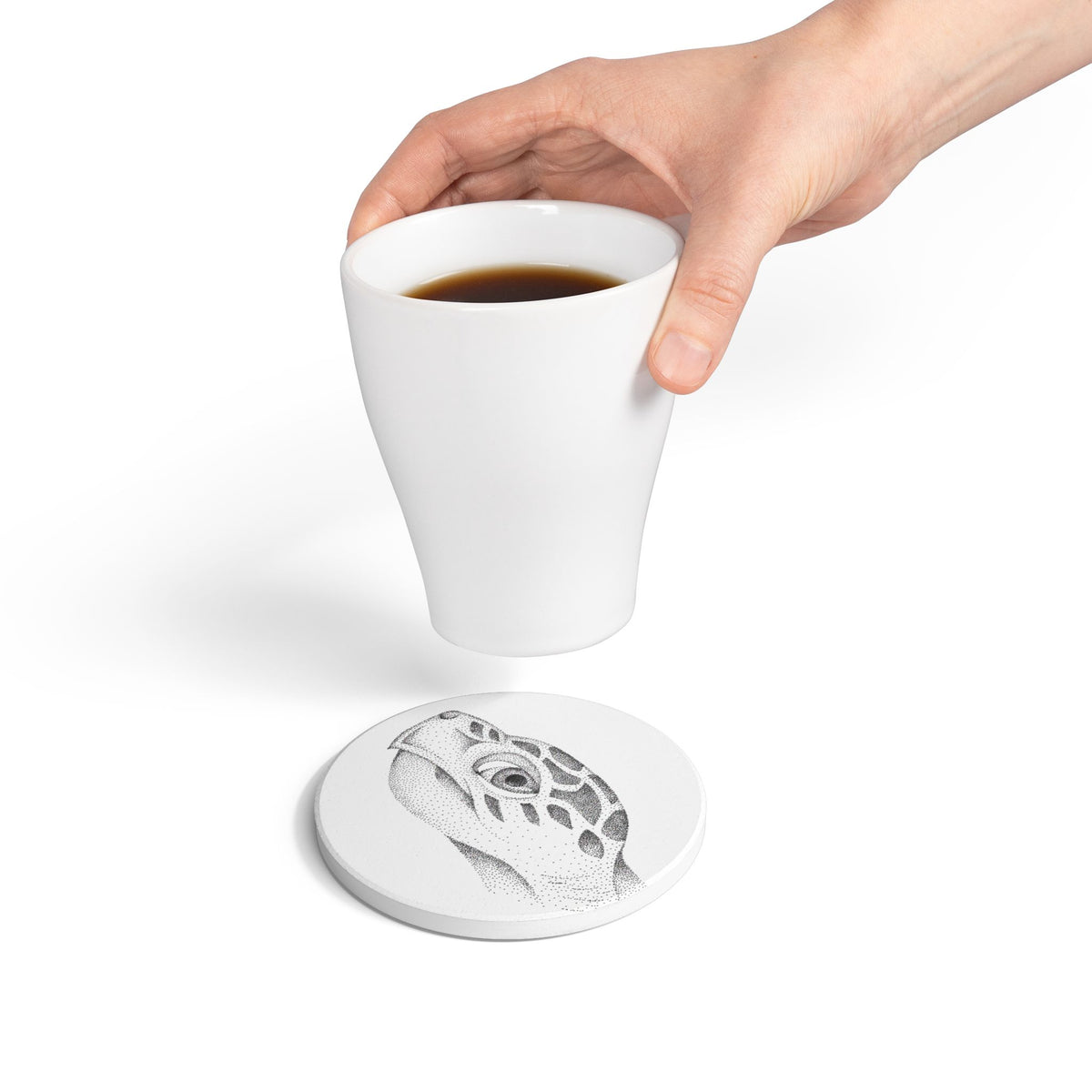 Ceramic Drink Coaster Set - Sea Turtle
