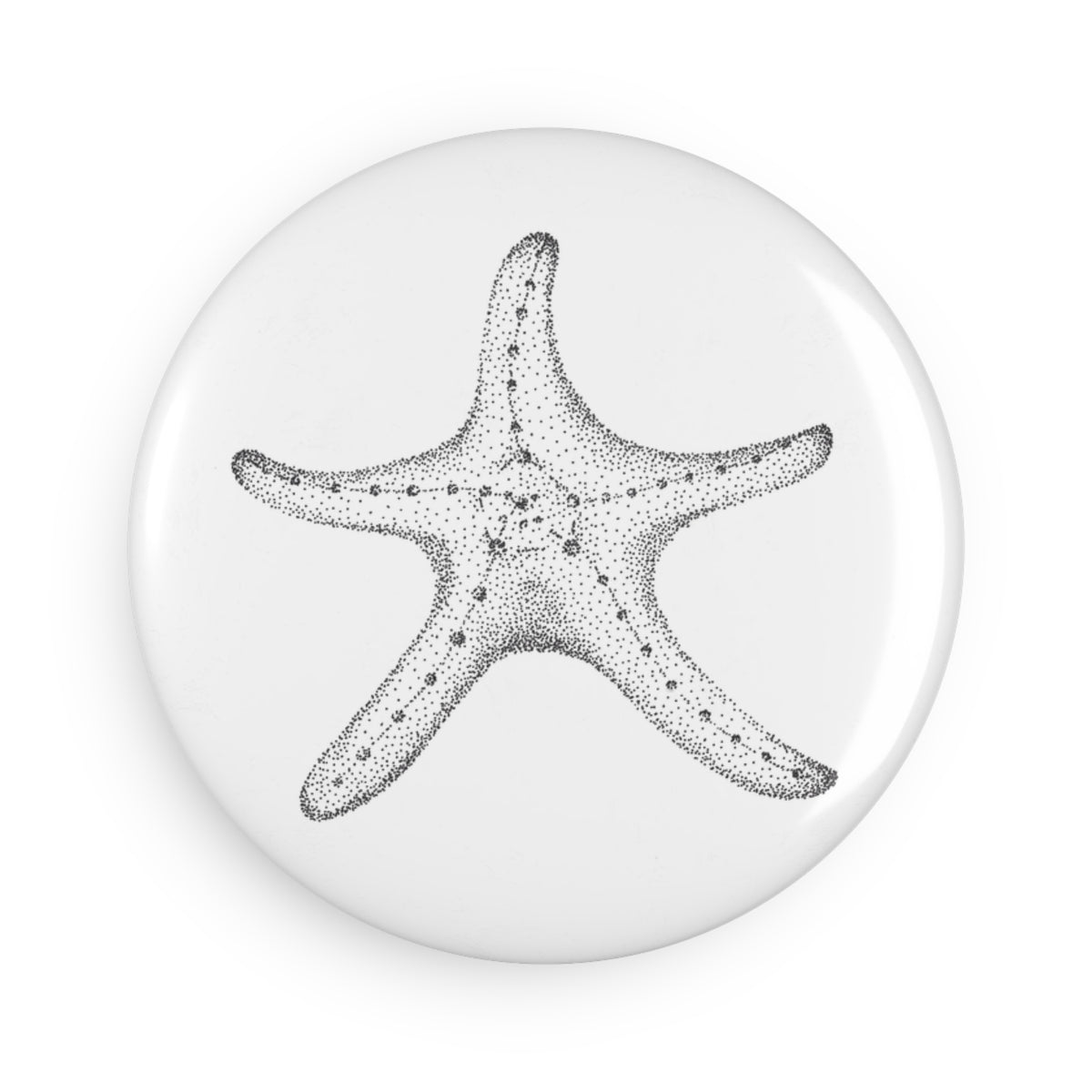 Button Magnet, Round - Starfish