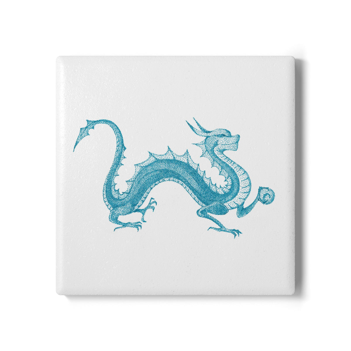 Ceramic Drink Coaster Set — Water Dragon