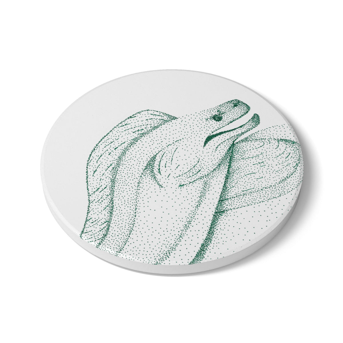 Ceramic Drink Coaster Set — Hand-Drawn Moray Eel