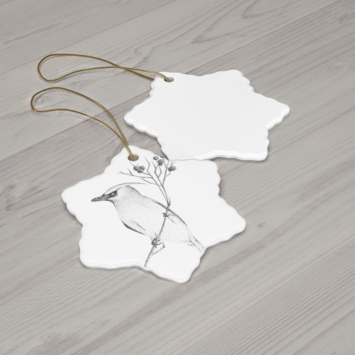 Ceramic Ornament, 4 Shapes
