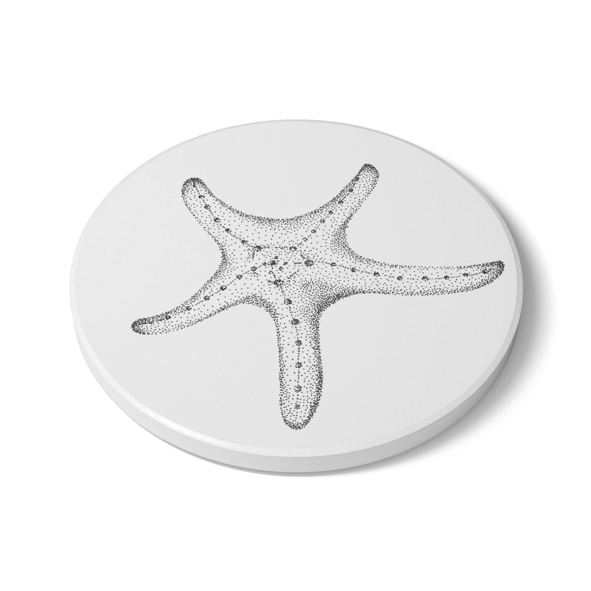 Ceramic Drink Coaster Set — Coastal Beach House Starfish