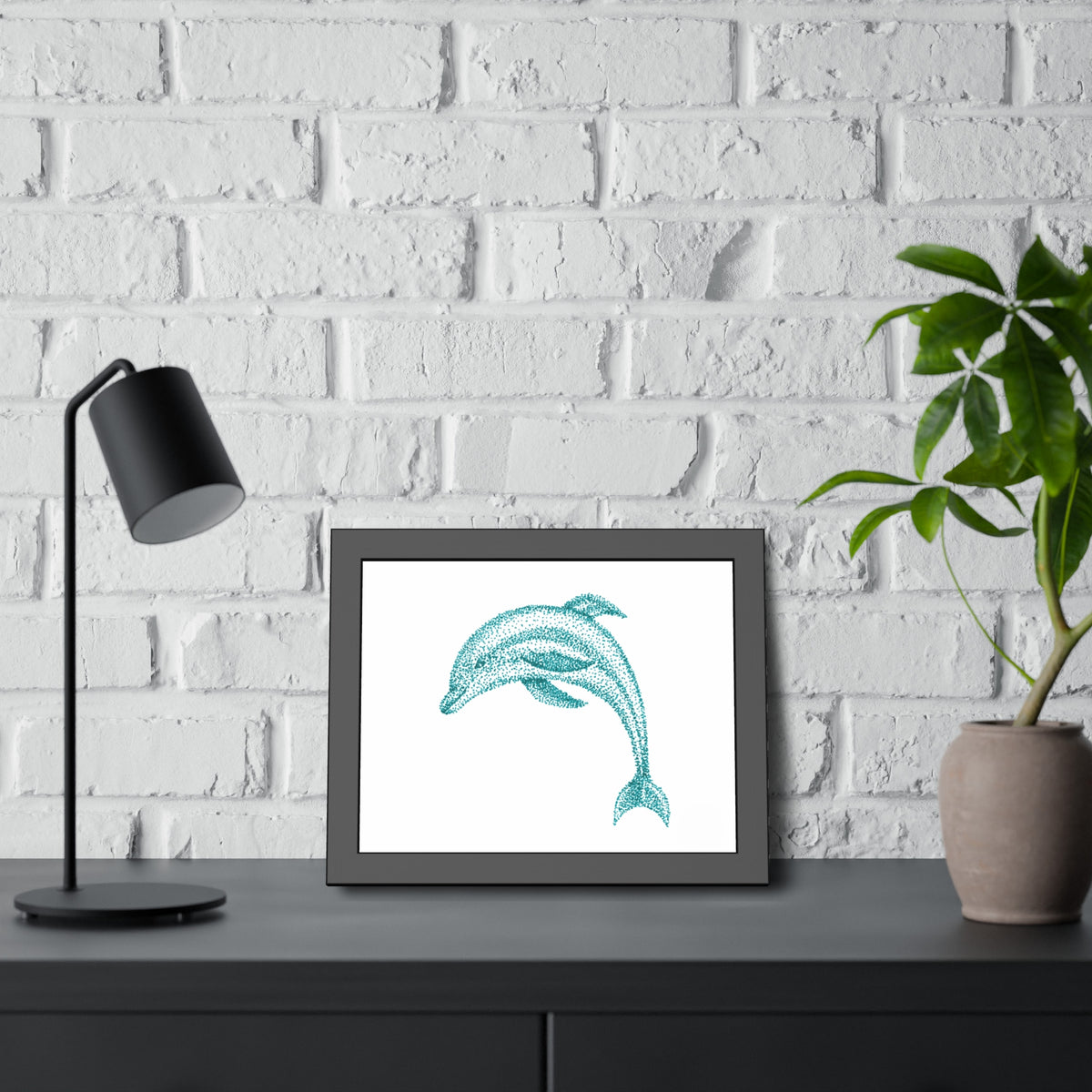 Framed Paper Posters - Dolphin