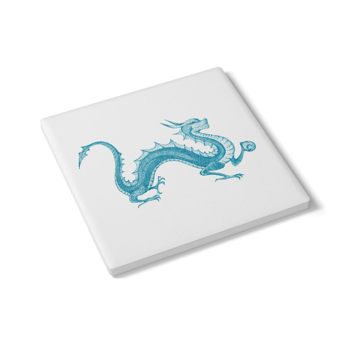 Ceramic Drink Coaster Set — Water Dragon