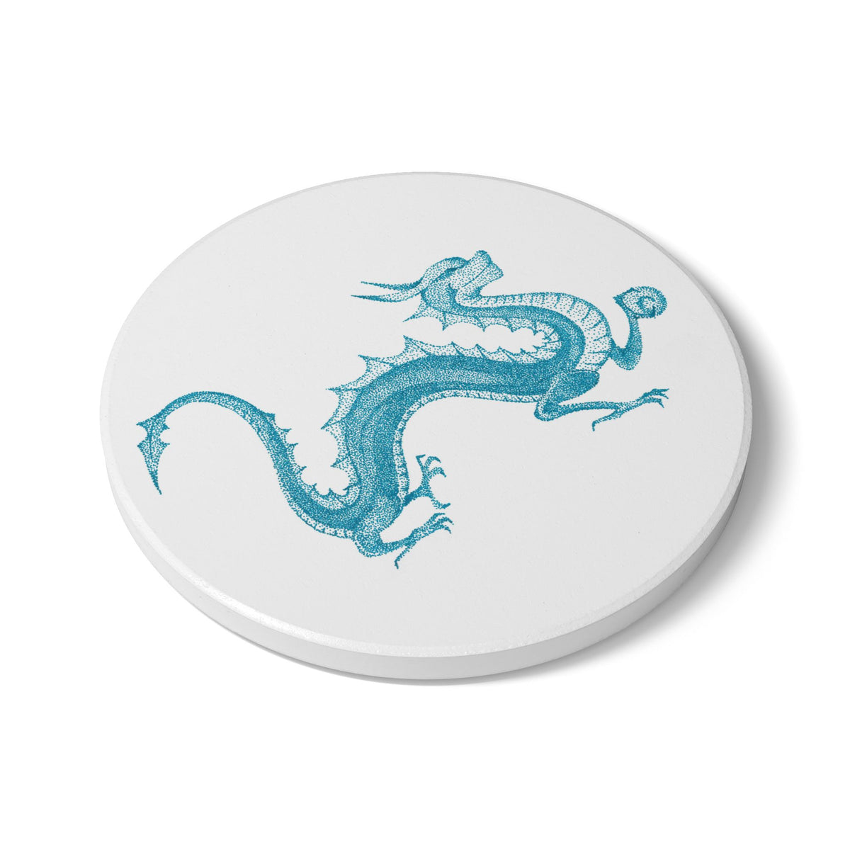 Ceramic Drink Coaster Set — Water Dragon